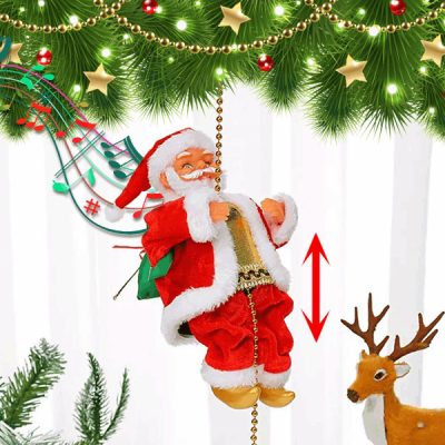 Santa lezoucí po žebříku SANTACLIMB
